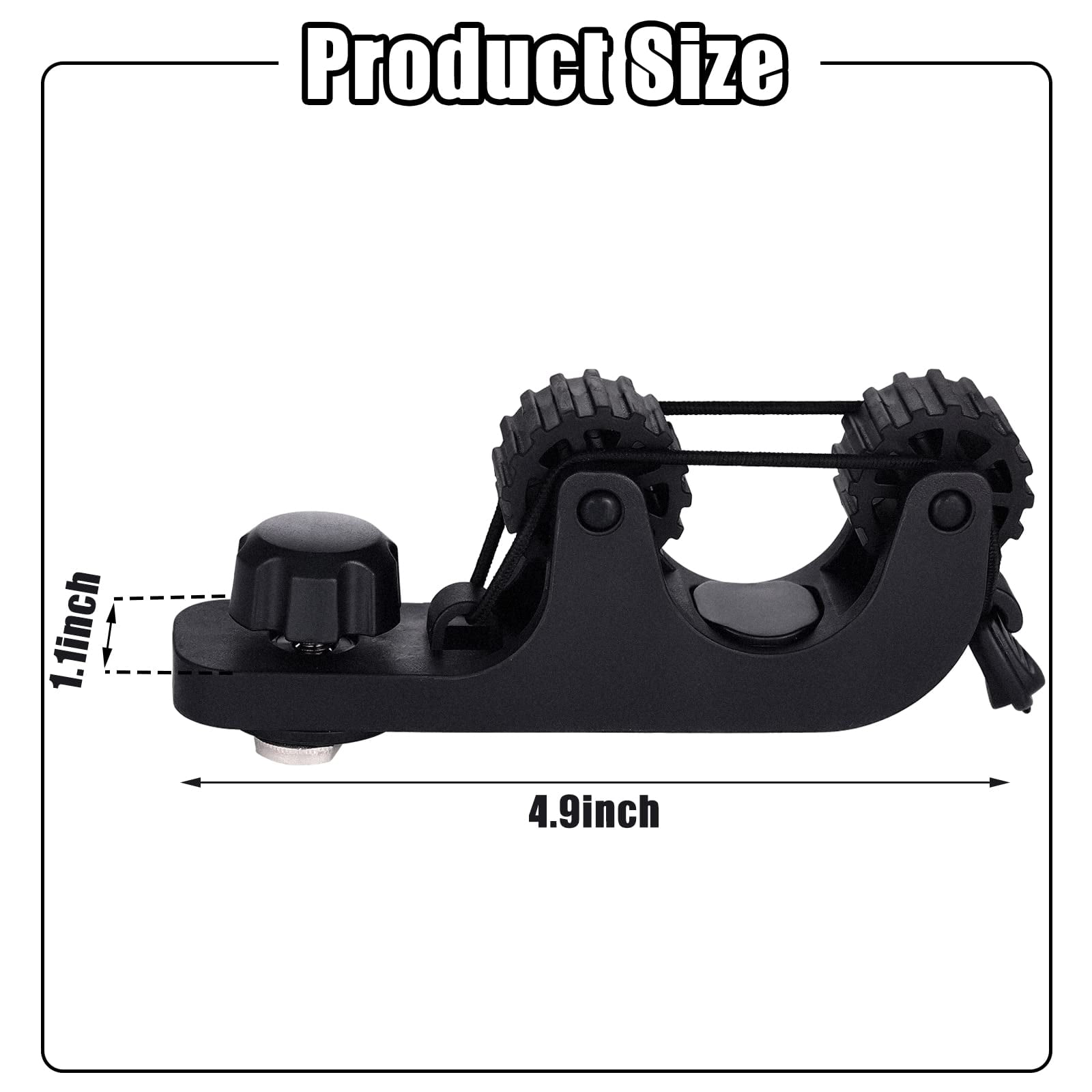 Yl-YANG Kayak Paddle Holder Track Mount Accessories Fishing Standard Paddle Holder Kayak Oar Holder for Rail Rod Pole Fast and Quiet Holding, Black(2 Pcs,Simple Style)