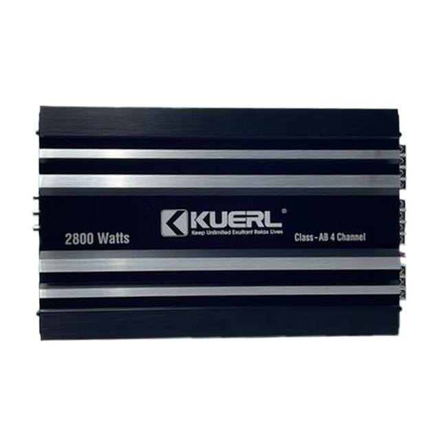 Car Audio Amplifier Class-AB 4-Channel Car Speaker Amplifier with High-Fidelity Stereo Sound, 2/4 Ohm Support