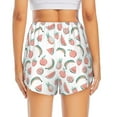 thumbnail image 4 of Goofa Fruit Printed Women 2 in 1 Running Shorts,Quick Dry Athletic Workout Shorts,High Waisted Athletic Shorts with Liner Pockets-Large, 4 of 9