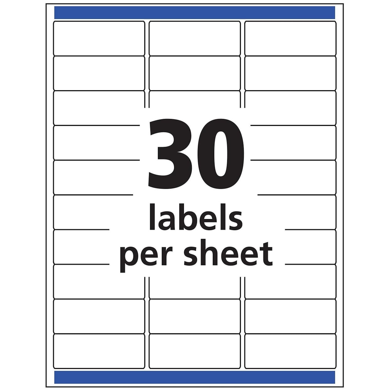 Avery Easy Peel Address Labels Permanent Adhesive 1" x 2-5/8" 3750 Labels