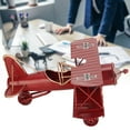 thumbnail image 4 of Biplane Model, Strong Simulation Effect Bright Color Iron Airplane Model, Delicate Handmade Crafts For Living Room Wine Cabinet TV Cabinet Bookcase, 4 of 8