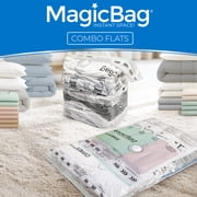 MagicBag Variety Pack Vacuum Storage Bags, 4 Pack Flat & Cube Compression Bags for Clothing & Bedding, Space Saving & Airtight