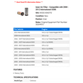 thumbnail image 2 of Inner Air Filter - Compatible with 2000 - 2012 International 5500i 2001 2002 2003 2004 2005 2006 2007 2008 2009 2010 2011, 2 of 2