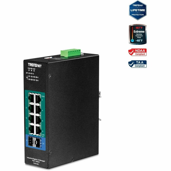 TRENDnet TI-PG102i 10-Port Industrial Gigabit L2