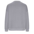thumbnail image 7 of Womens Oversized Pullover Sweater Crew Neck Solid Color Sweatshirt Casual Long Sleeve Loose Fall Winter Top Fashion (Gray 2XL), 7 of 7