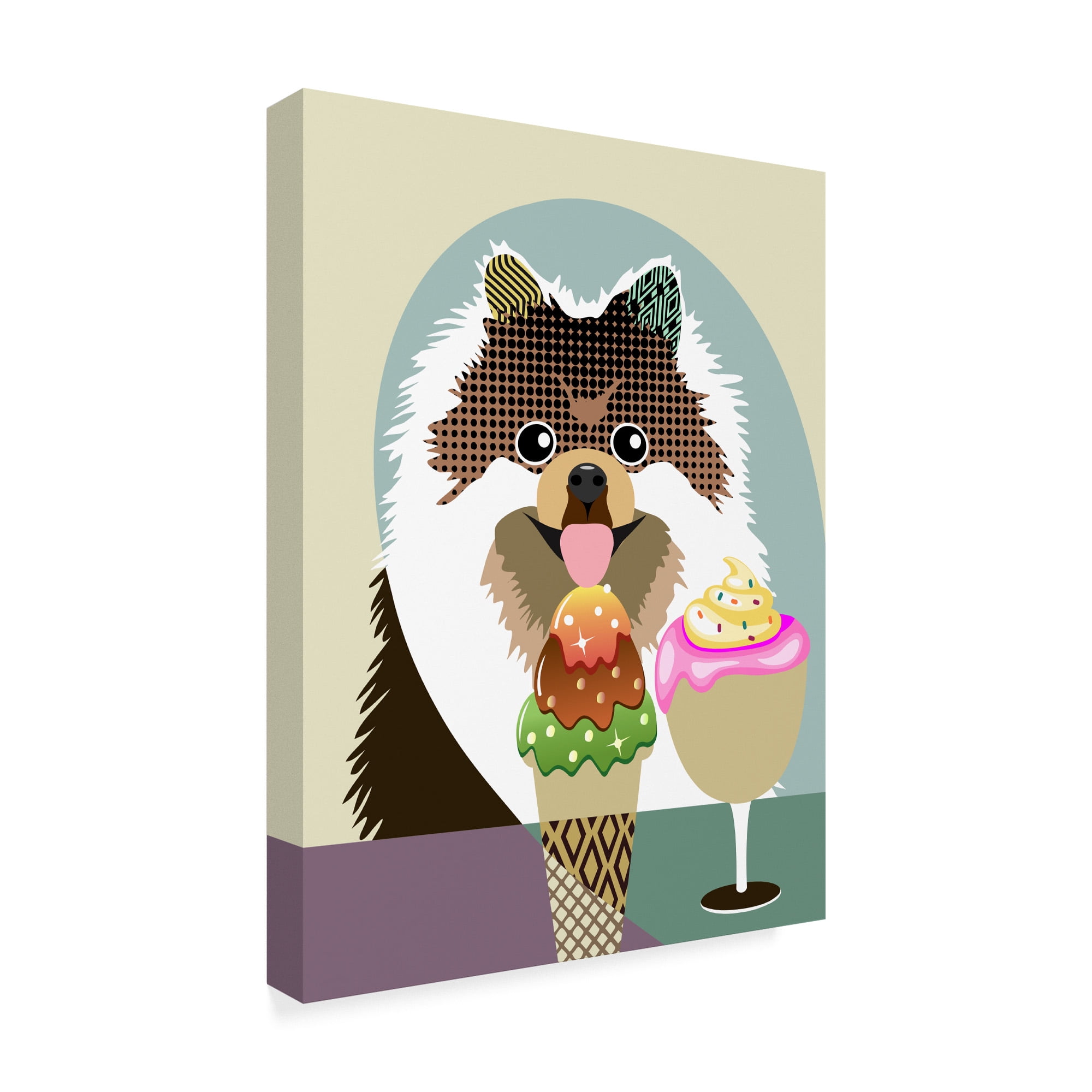 Trademark Fine Art 'Pomeranian' Canvas Art by Lanre Adefioye