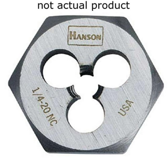 Irwin Hanson AHN-6523ZR 0.25-28 NF-Hcs Hex Die 1 in. Flat