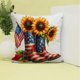 thumbnail image 4 of Funda de almohada de girasol sin núcleo, funda de cojín para sofá del Día de la Independencia, 4 of 7