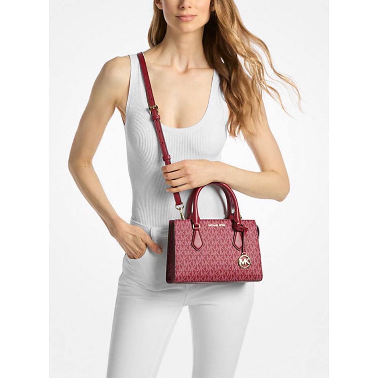【HRK❗️】マイケルコース Michael Kors Women's Outlet Sheila Small Signature Logo Satchel
