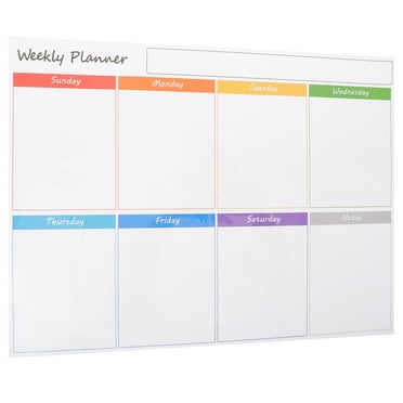 Magnetic Fridge Whiteboard Dry Erase Planner Calendar Weekly Planning Calendar