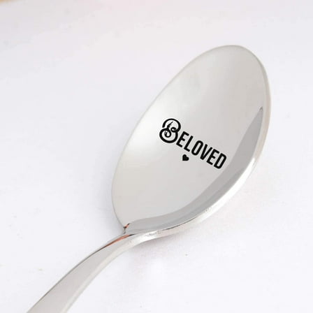 Engraved Spoon - Christmas Spoon Gift | Mother's Day Gift from Daughter Son | Inspirational Thanksgiving Day Gift | Beloved Christian Bible Verse Gift for Teens Spoon Gift - 7 Inch