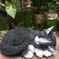 thumbnail image 2 of JeashCHAT Sleeping Cat Statue Garden Decoration Resin Ornaments For Lawn Art Decoration, 2 of 5