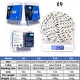 thumbnail image 2 of KMC 1/2X3/32" 1/2X11/128" Mountain Bike Chain, 116/118 Links Bicycle Chain with Magical Link, Cycling Hollow Design Chain Fit 6/7/8/9/10/11 Speed Shimano Sram Bike Cassette Sprocket, 2 of 6