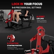 Mikolo NOVA™ Leg Extension and Curl Machine, Adjustable Leg Curl Machine for Home Gym, Seated Leg Extension and Lying Leg URL Machine, Leg Workout Equipment with 160lb Weight Plates