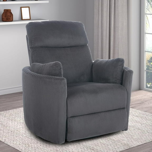 Rocking Recliner Chair for Adults Nursery Swivel Glider Chairs for Living Room Dark Grey