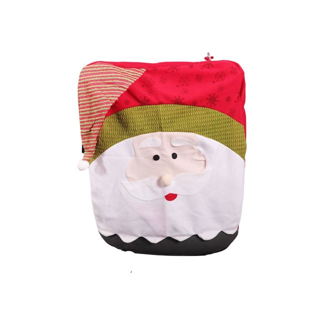 Inteprter Cubierta de silla de Navidad de dibujos animados comedor accesorios de fiesta lindo Santa Claus muñeco de nieve Antimacassar hogar Hotel funda Kits de decoración para fiestas Papá Noel Inteprter HA069984-01B