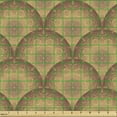 thumbnail image 2 of Ambesonne Ethnic Fabric by the Yard Upholstery, Traditional Oriental Damask, 1 Yard, Pale Redwood Sand Brown, 2 of 5