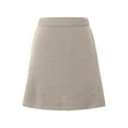 thumbnail image 4 of Two Piece Skirt Set Crew Neck Long Sleeve Solid Sweater Tops Skirt Casual Suit Summer Outfits for Women 2025 Light Gray L, 4 of 6