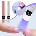 thumbnail image 2 of QenASHaing Handheld UV Light for Gel Nails,Mini Rechargeable UV Nail Lamp with LED Display, Portable Gel X Nail Dryer 20s/60s Timer,USB Eye-Care Mode,Fast Curing for 3D Nail Art Home Salon, 2 of 10