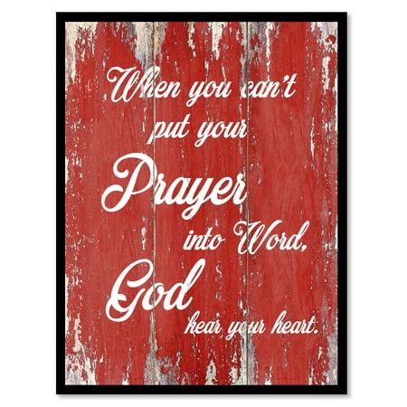 When You Can't Put Your Prayer Into Words Quote Saying Red Canvas Print Picture Frame Home Decor Wall Art Gift Ideas 28