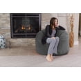 thumbnail image 5 of Chill Sack Bean Bag Chair, Memory Foam Lounger with Microsuede Cover, Kids, Adults, 4 ft, Grey Pebble, 5 of 5