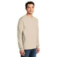 thumbnail image 4 of Gildan Ultra Cotton Men’s Long Sleeve T-Shirt, Durable, Crewneck Classic Fit Tee, Natural, L, 4 of 5