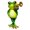 A-3, variant on Frog Musical Instrument Figurine Statue, Resin Desktop Decorative Ornament, Multicolor Home Accent for Shelf