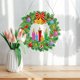 thumbnail image 1 of Cuadros Decorativos Corona de Navidad de pintura de diamante en forma especial de bricolaje 5D con cadena de lámpara (YH24) Tmvgtek embutido en tela, 1 of 7