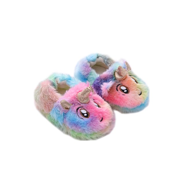 Zapatillas para niñas, zapatos de interior para casa para niños pequeños, zapatillas mullidas para dormitorio