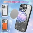 thumbnail image 5 of Compatible with iPhone 14 Pro Max 6.7 Inch Case Support for MagSafe, Plating Diamond Glitter Magnetic Case 2* Screen Protector Camera Protection Back Cover for iPhone 14 Pro Max Case -Black, 5 of 12