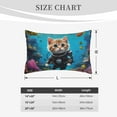 thumbnail image 2 of Salouo Underwater Diving Cat Print Print Pillow Case Cover,Wrinkle-Free Bed Pillow Cover Pack of 1 Home Decor Fade-Resistant and Stain-Resistant ,Pillows Not Included -16"x24", 2 of 8