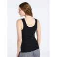 thumbnail image 4 of Joyspun Women's Ribbed Tank with Inner Bra, Sizes XS-3X, 4 of 5