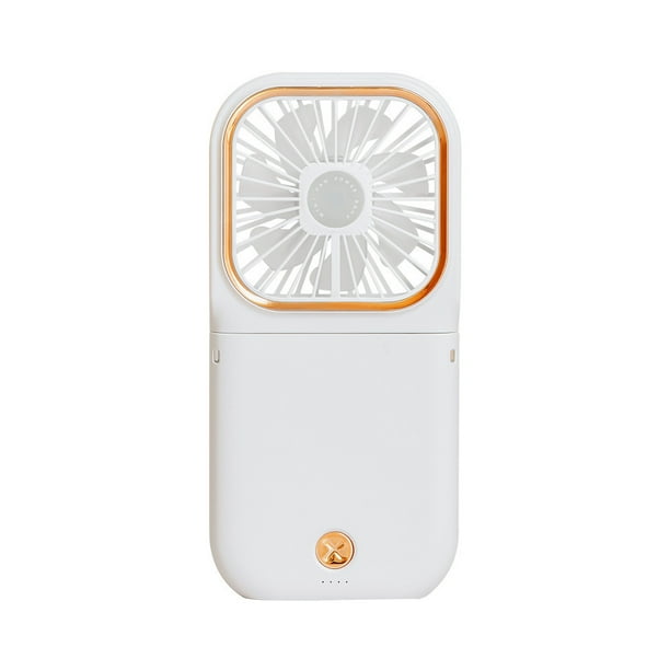 Ventilador de cuello portátil Mini silencioso de mano plegable personal USB recargable ventilador operado para viajes al aire libre en la oficina en casa