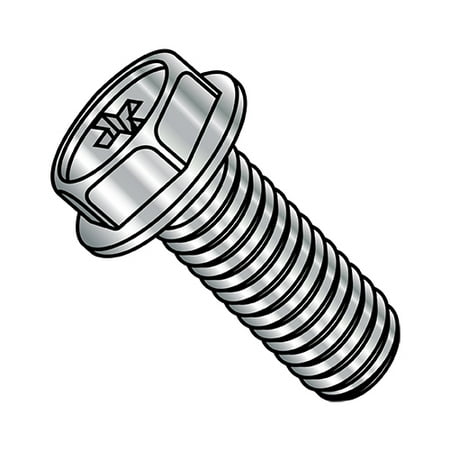 

1/4-20X5/8 Phillips Indented Hex Washer Machine Screw Fully Threaded 18 8 Stainless Steel (Pack Qty 500) BC-1410MPW188