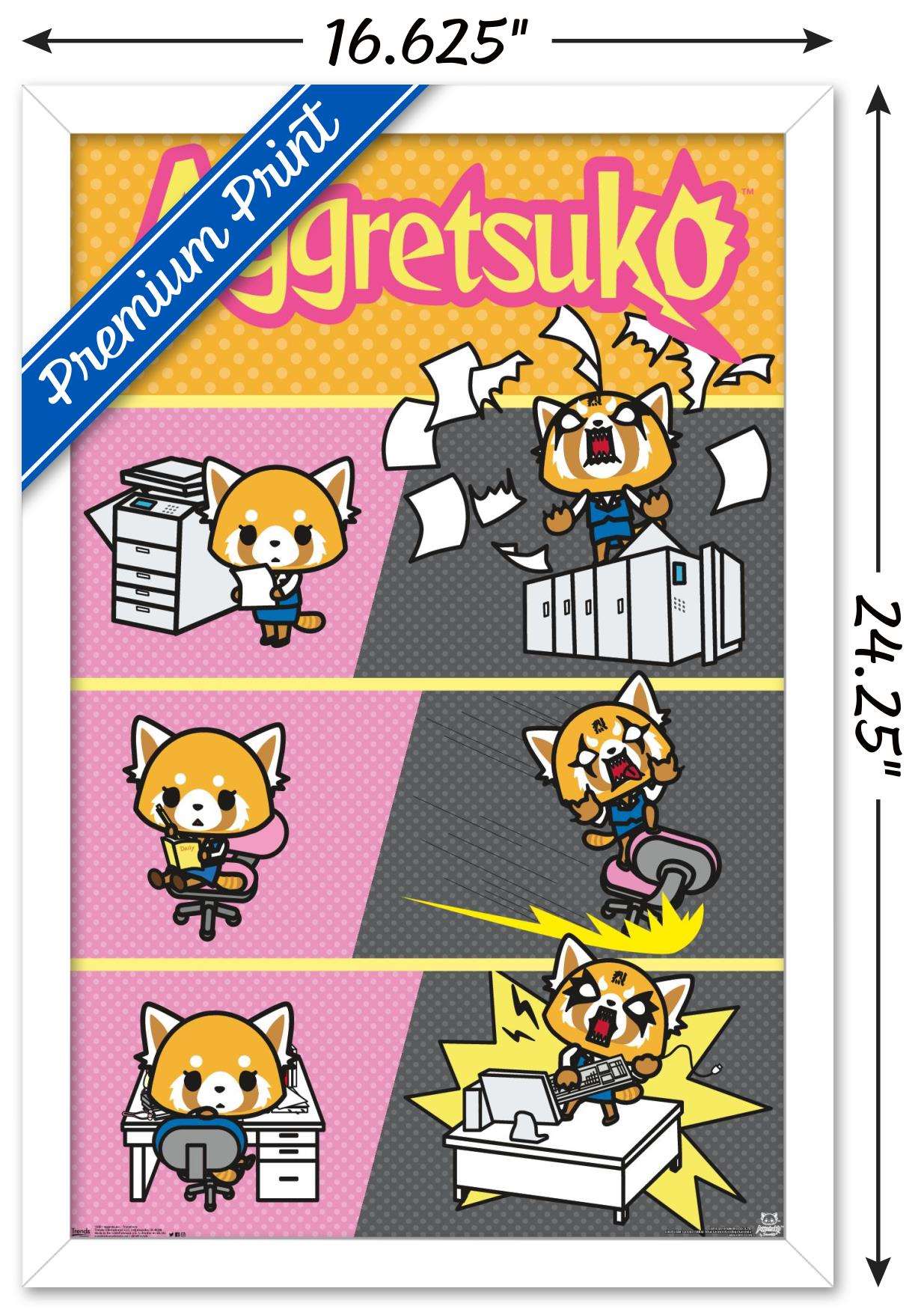 Aggretsuko - Transform Wall Poster, 14.725" x 22.375", Framed