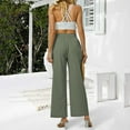 thumbnail image 7 of BILIKEYU Womens Cotton Linen Pants Casual Button Up High Waisted Wide Leg Trousers, Womens Linen Pants, Cotton Linen Pants Women, Linen Slacks for Women, 7 of 7