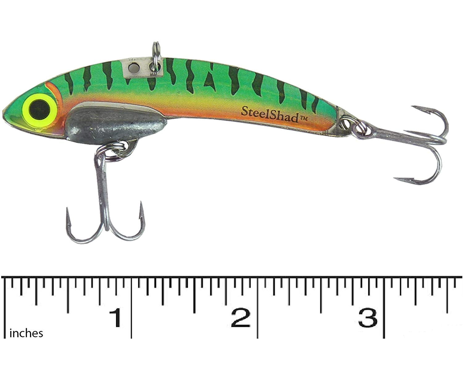 (2 pack) SteelShad - Bass Fishing Lures - Lipless Crankbait for Freshwater Fishing - Long Casting Shad Crankbait Perfect for Bass, Walleye, Trout - Original (3/8 oz) - Perch
