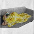 thumbnail image 6 of Yellow Soft Flannel Fleece Throw Blanket, Plumeria Frangipani Flower Blossom Pattern Hawaiian Floral Wildlife Artwork, Cozy Plush for Indoor and Outdoor Use, 60" x 80", Yellow and White, by Ambesonne, 6 of 6