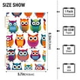 thumbnail image 3 of Owls Cartoon Ring Binder Notebook Journey Note Diary College Ruled Spiral Notebook Study Loose Leaf Paper A5 60 Pages, 3 of 8