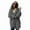 Dark Gray M, variant on Women Winter Jacket Double-sided Wear Thick Fleece Hooded Pockets Mid Length Solid Color Warm Casual Daily Wear Long Coat