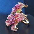 thumbnail image 2 of Moda mujer joyería cristal flor boda compromiso fiesta tamaño 6-9 Zulema  anillos de cristal para las mujeres, 2 of 8