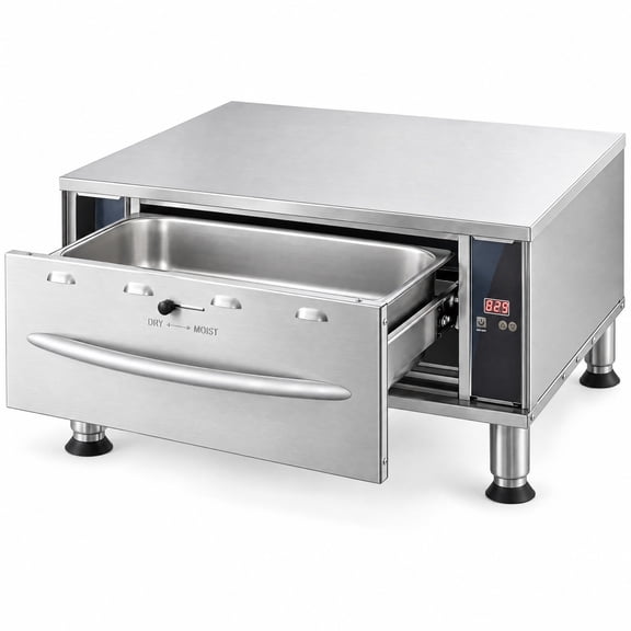 Glownary 27 3/4 Inch Double Freestanding Drawer Warmer with Digital ...