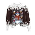thumbnail image 6 of Gibobby Merry Christmas Sweatshirt Women Merry Graphic Letter Printed Crewneck Pullover Xmas Tops(XL,Brown), 6 of 6