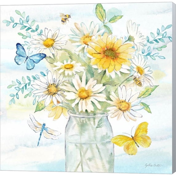 Great Art Now Daisy Days II clean by Cynthia Coulter, Canvas Wall Art, 12W x 12H