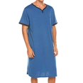thumbnail image 1 of Men Nightshirt Sleepwear Loungewear Plain NightwearXL, 1 of 4