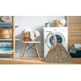 thumbnail image 2 of Ahgly Company Machine Washable Indoor Square Abstract Dark Almond Brown Area Rugs, 5' Square, 2 of 7