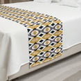 thumbnail image 2 of Abstract Bed Runner, Geometric Rhombuses Nature Tones, Decorative Accent Bedding Scarf for Hotels Homes and Guestrooms, King, Earth Yellow Taupe Grey, by Ambesonne, 2 of 2