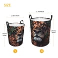thumbnail image 3 of Fuzoiu Lion Forest Crown Print Circular Hamper,Laundry Basket with Handle,Collapsible Laundry,Dirty Clothes Storage Basket,for Bedroom Bathroom Dorm Living Room-Small, 3 of 6