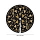 thumbnail image 3 of Falda de árbol de Navidad negra con estampado navideño dorado | Base de árbol de felpa de 89 x 89 cm | Diseño festivo de copos de nieve y adornos para la decoración del hogar, 3 of 5