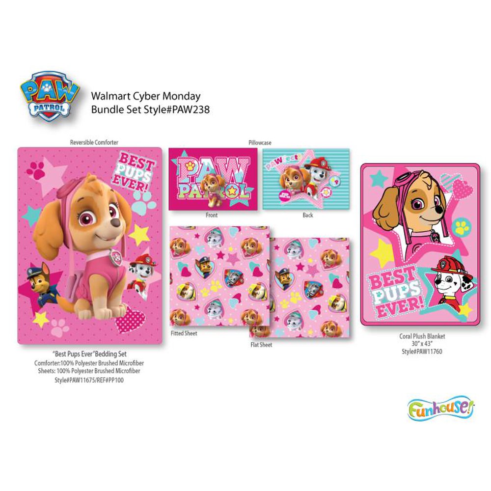 PAW Patrol 5Piece Toddler Bedding Set Skye